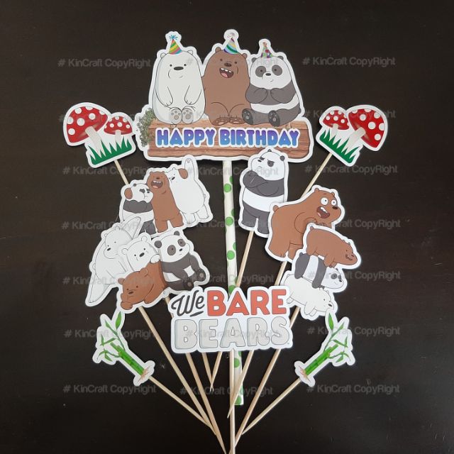 Featured image of post We Bare Bears Cake Topper Printable Quem aqui gosta do desenho ursos sem curso