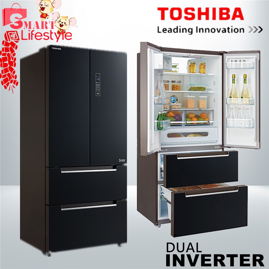 TOSHIBA GRRF532WEPGY (22) 582L FRENCH DOOR DUAL INVERTER REFRIGERATOR