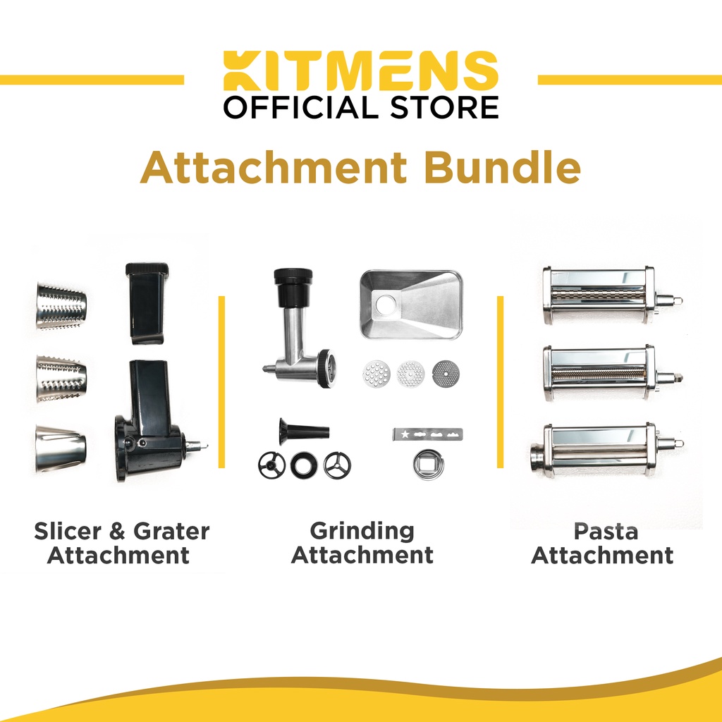 Complete Attachment Bundle For KM-B5 Stand Mixer Pasta Maker Meat Grinding Slicer & Grater Shredder Attachment Accessory