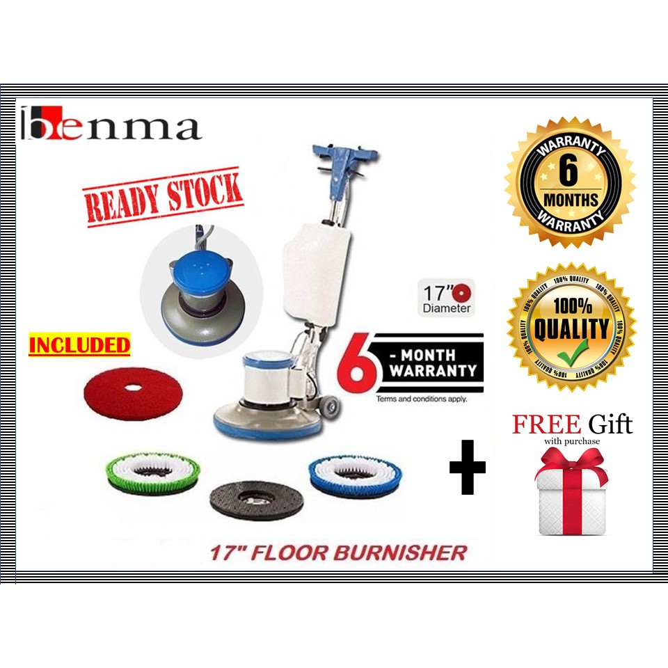 BENMA BF522 17" 1.5HP INDUSTRIAL HEAVY DUTY FLOOR POLISHER & BURNISHER ...