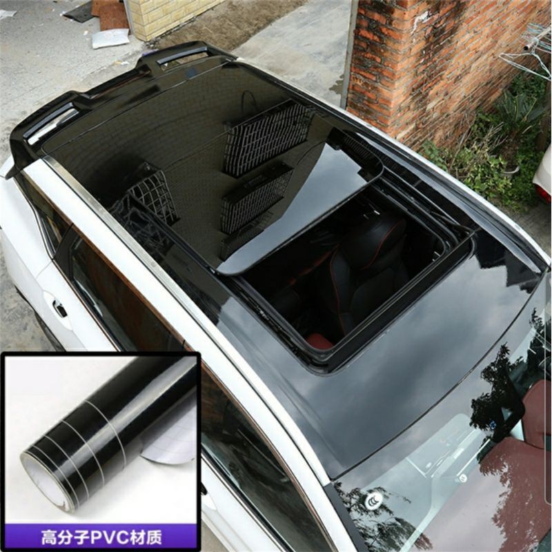 High quality roof sticker 60inch x 60inch Ready stock Car roof sticker black colour wrap sticker
