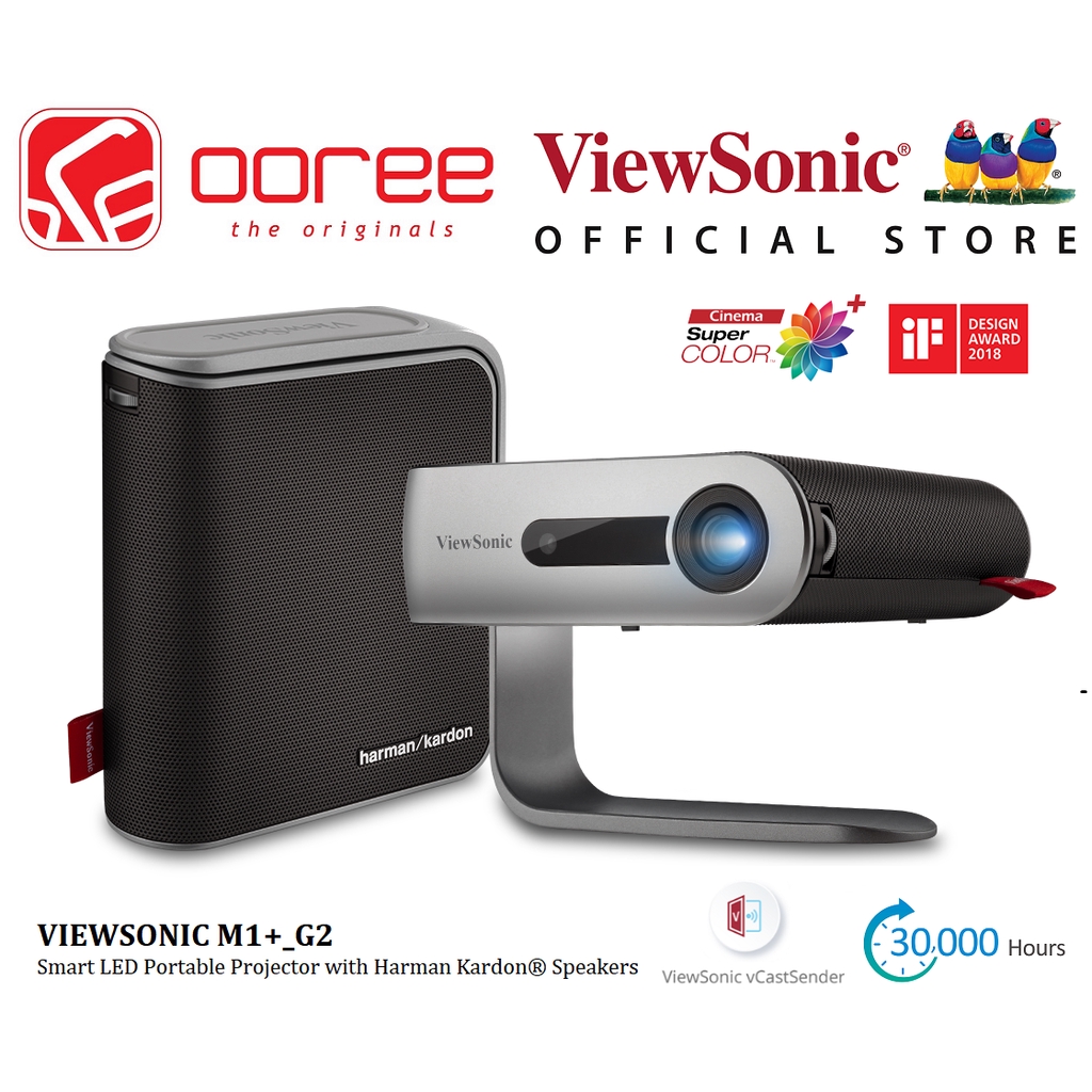 VIEWSONIC M1+ G2 M1 PLUS G2 300 LED LUMENS PORTABLE MINI PROJECTOR