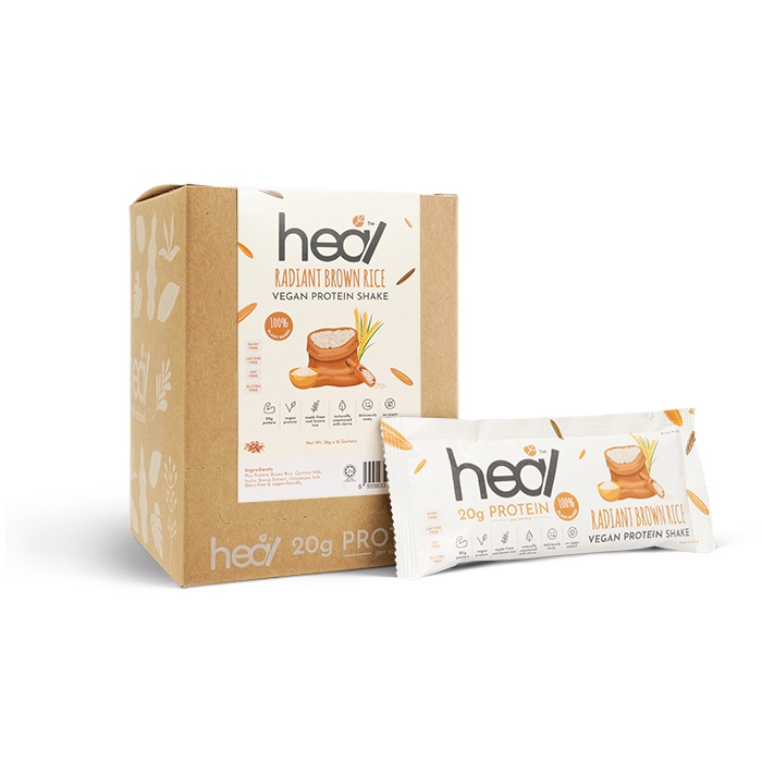 Heal Radiant Brown Rice Vegan Protein Shake (box) Shopee Malaysia