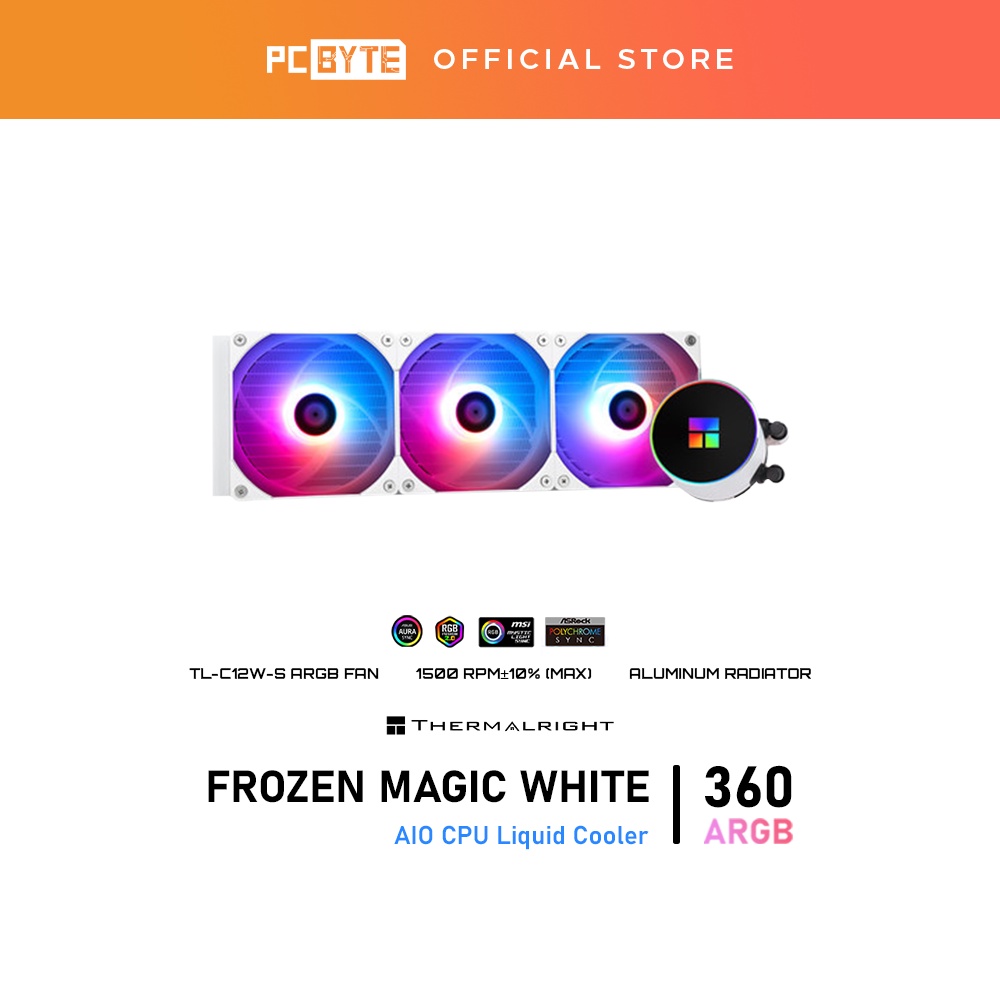 Thermalright Frozen Magic 360 ARGB White AIO Liquid CPU Cooler | Shopee ...