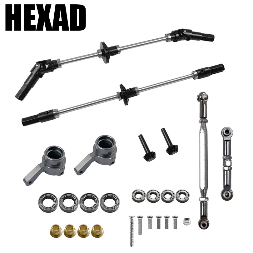 Metal Front & Rear Axle Assembly For 1/16 Scale RC Cars – Compatible With WPL C14, C24, C34, C44, B14, B24 Models