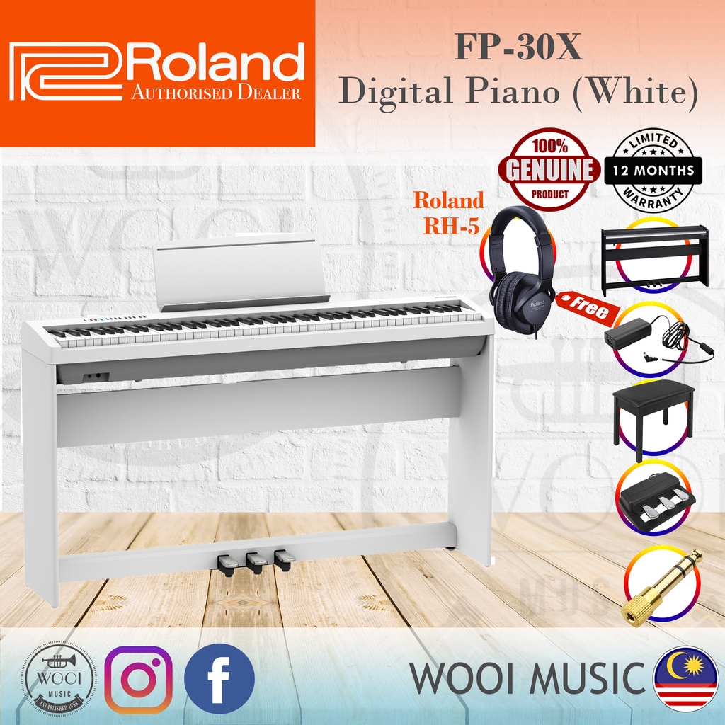 Roland Fp 30x Digital Piano Keys With Stand Pedal Board Fp30x Free Double Seat Bench Rh5 Headphone Shopee Malaysia
