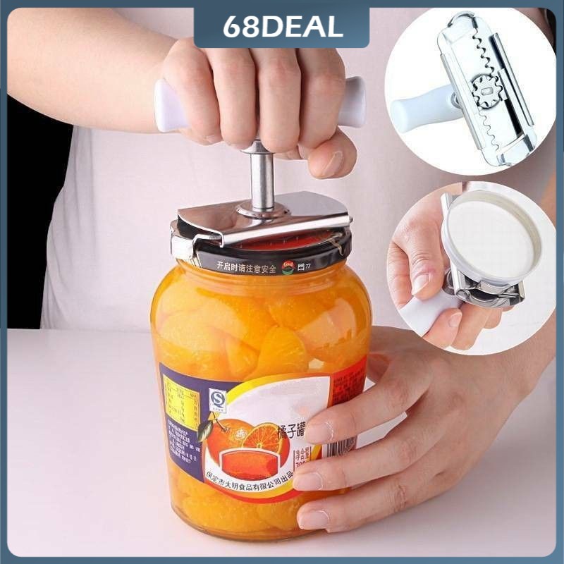 【Johor Stock】Adjustable Stainless Steel Jar Bottle Opener Easy Twist Off Can Lid Remover Tool