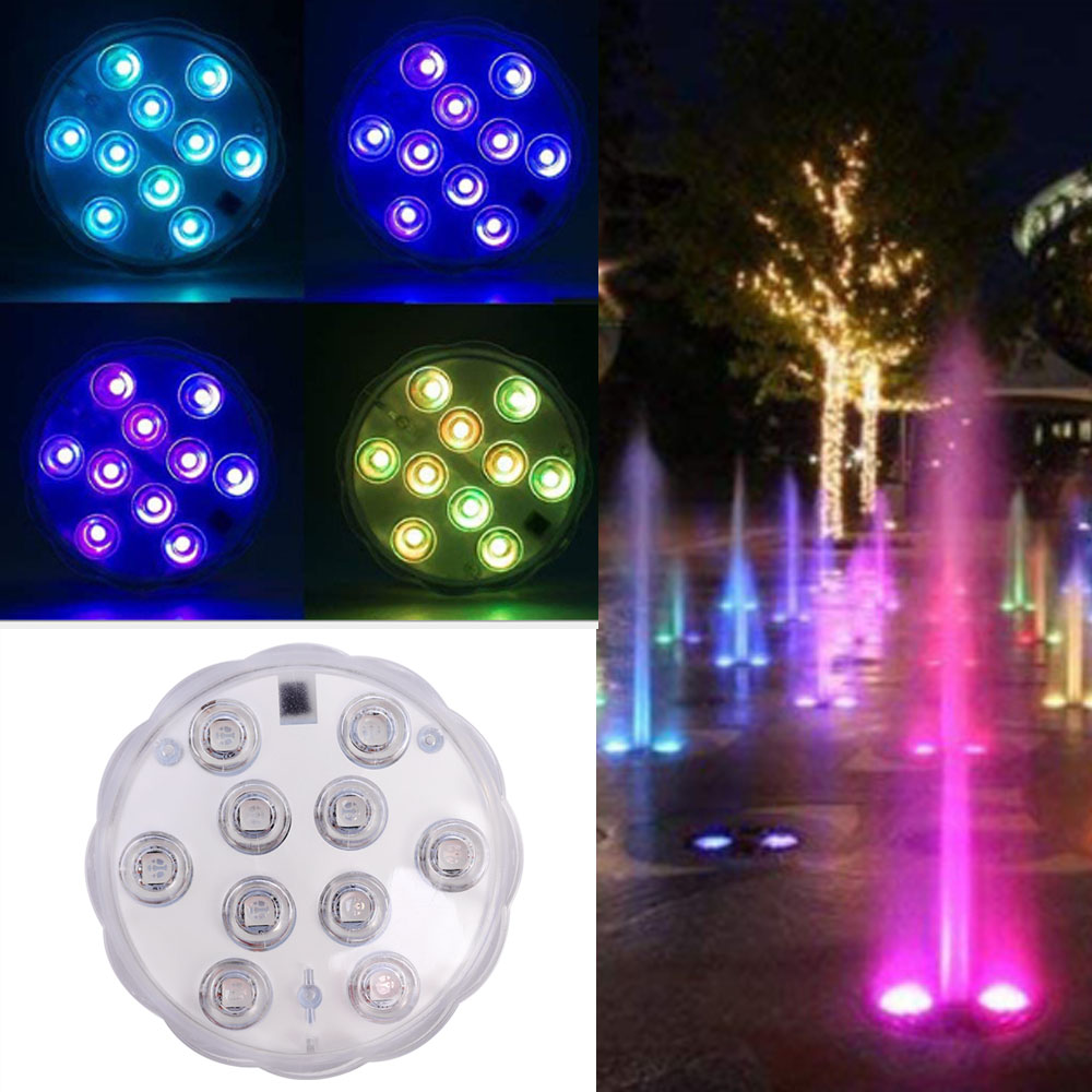 Magnet 13 LED RGB Submersible Light Swimming Pool LED Underwater Night ...