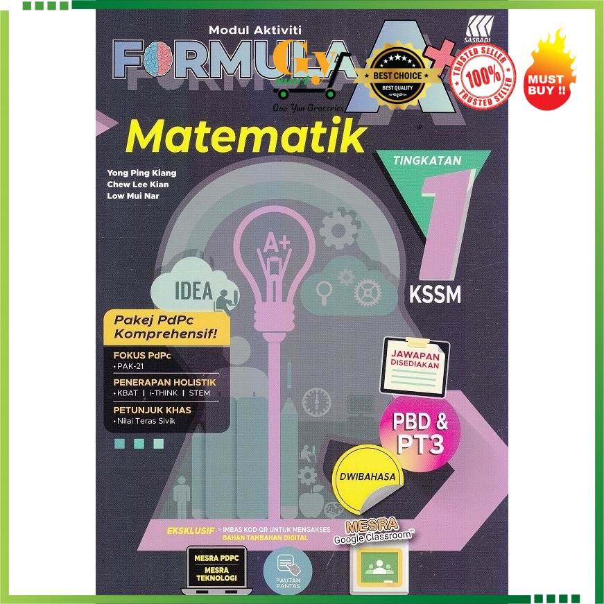 Modul Aktiviti Formula A Matematik Dwibahasa Tingkatan 1 Shopee Malaysia