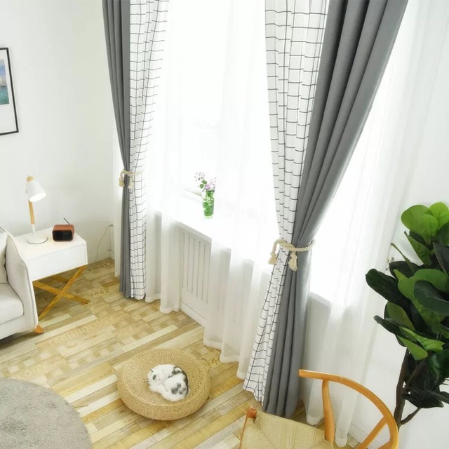 Nordic Style Curtain For Living Room Simple And Fresh Curtains For