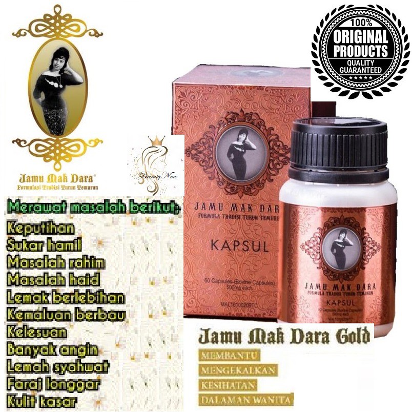 Jamu Mak Dara Gold 60 Kapsul New Packaging Shopee Malaysia