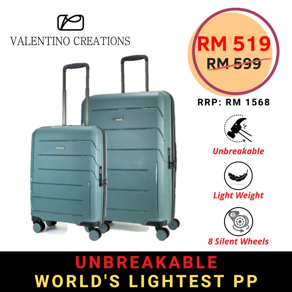 Valentino Creations NanoLite 3 [2IN1] Luggage Set (20 +24'') World's