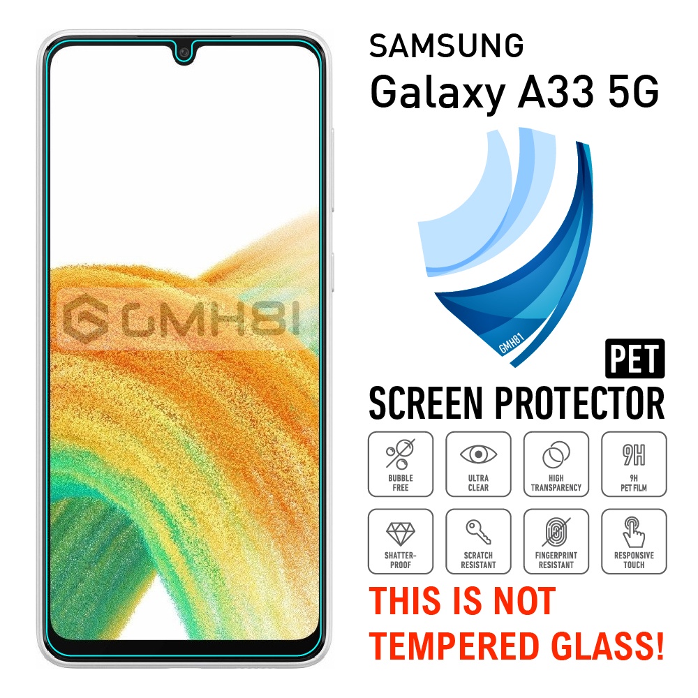 Samsung Galaxy A13 A23 4G A33 A53 A73 5G 9H PET 0.3mm Shock Absorption Screen Protector Anti Glare BlueRay BlueLight