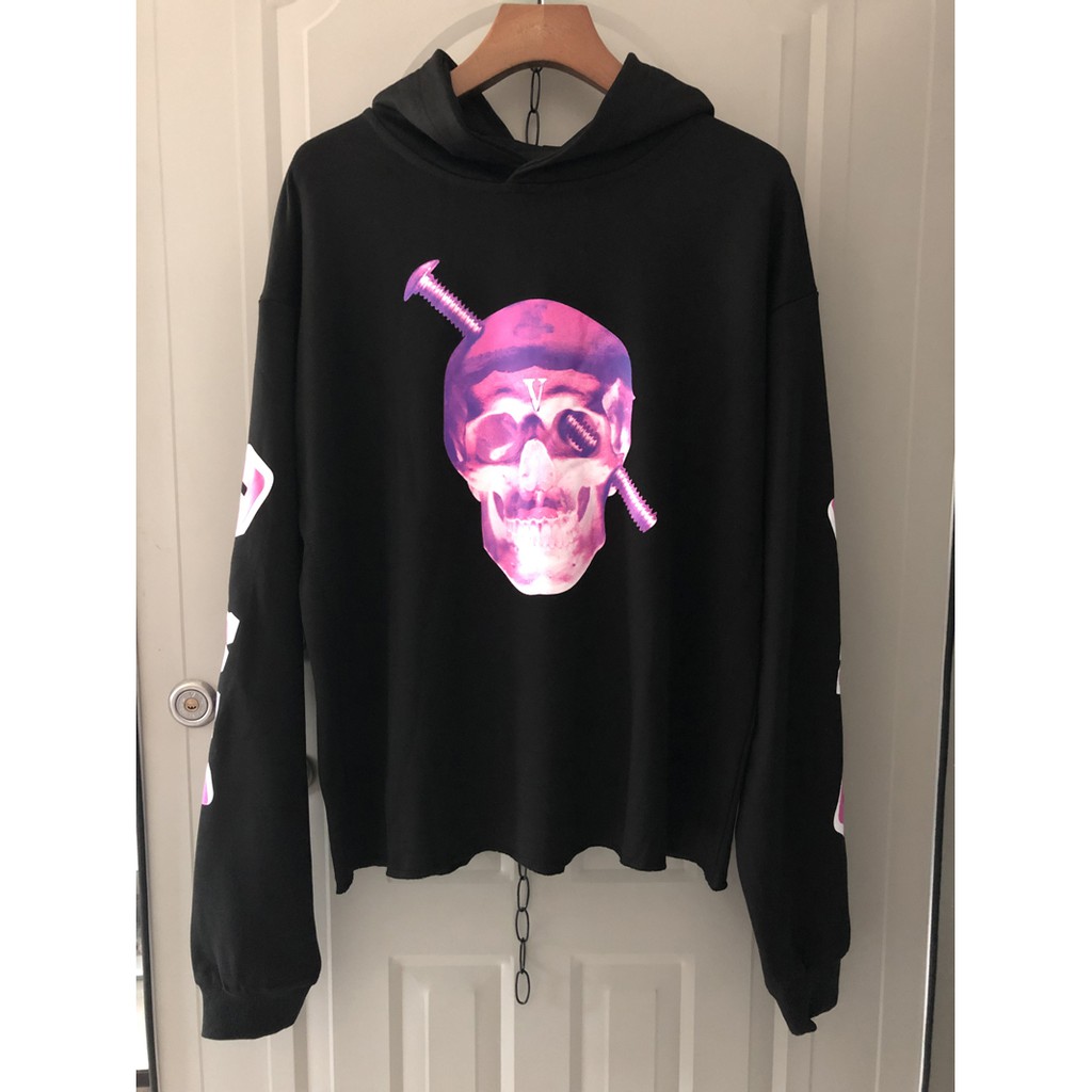 vlone skull hoodie