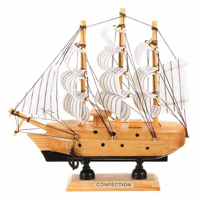 Wooden Ship Sailboat Boat Model Craft Decor Ready Stock Shopee Malaysia