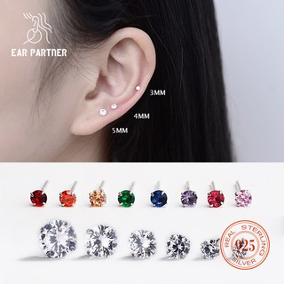 Hot Sale Delicate Small Stone Jewellery Beauty Tiny Crystal S925 Sterling Silver Zircon Stud Earrings For Women