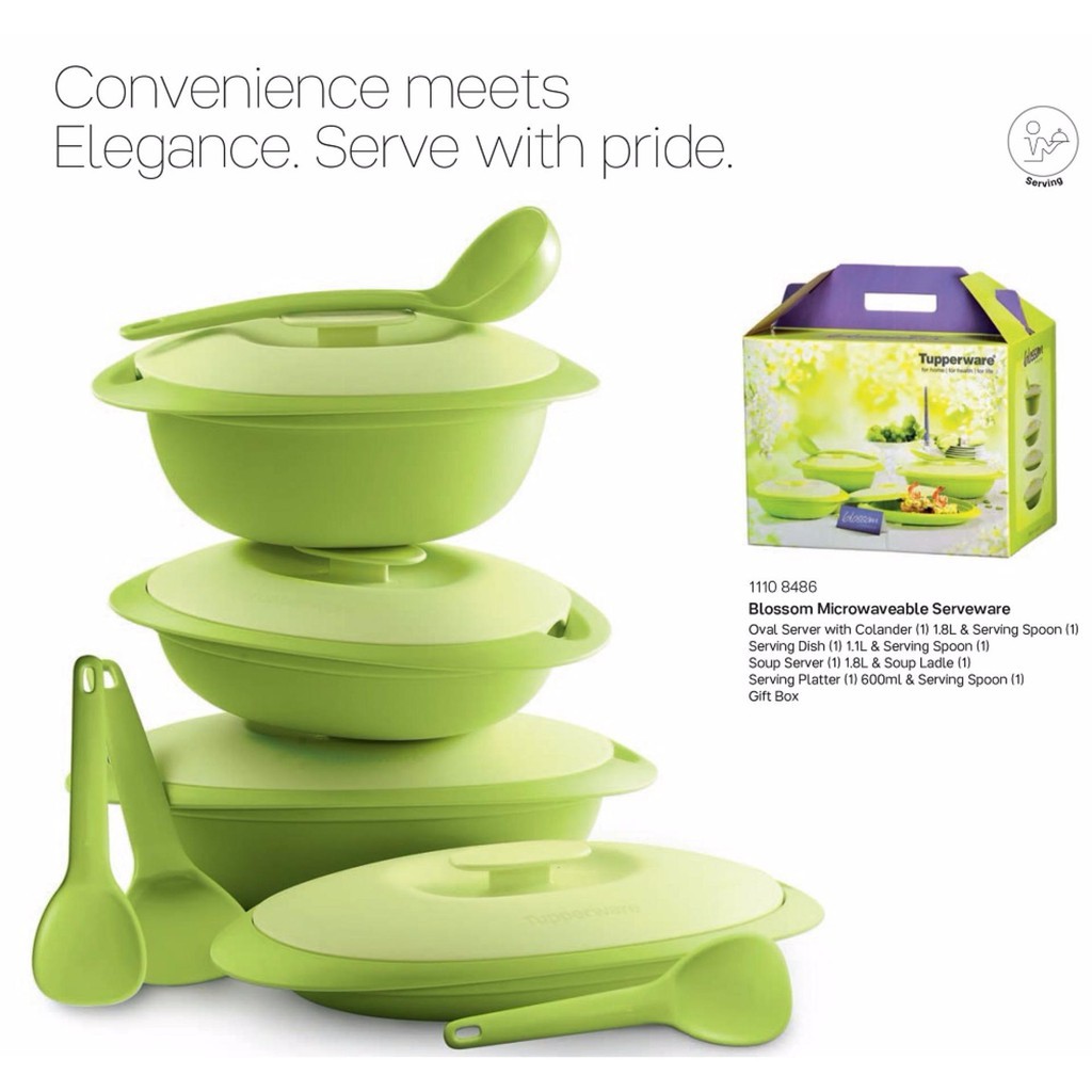 Tupperware Blossom Microwaveable Set