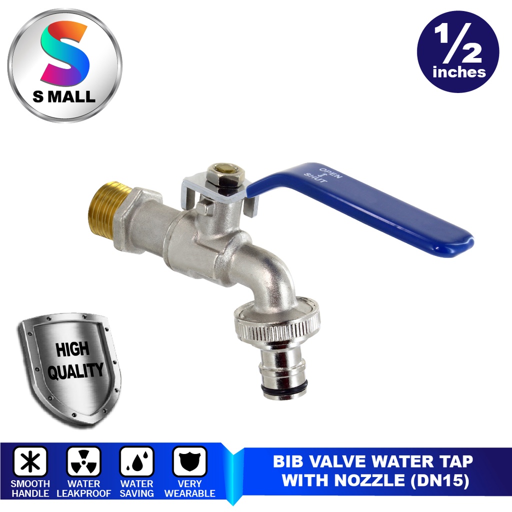 1/2" Bib Valve Nozzle DN15/ 1/2"15mm SOLID BRASS Washing Machine Brass