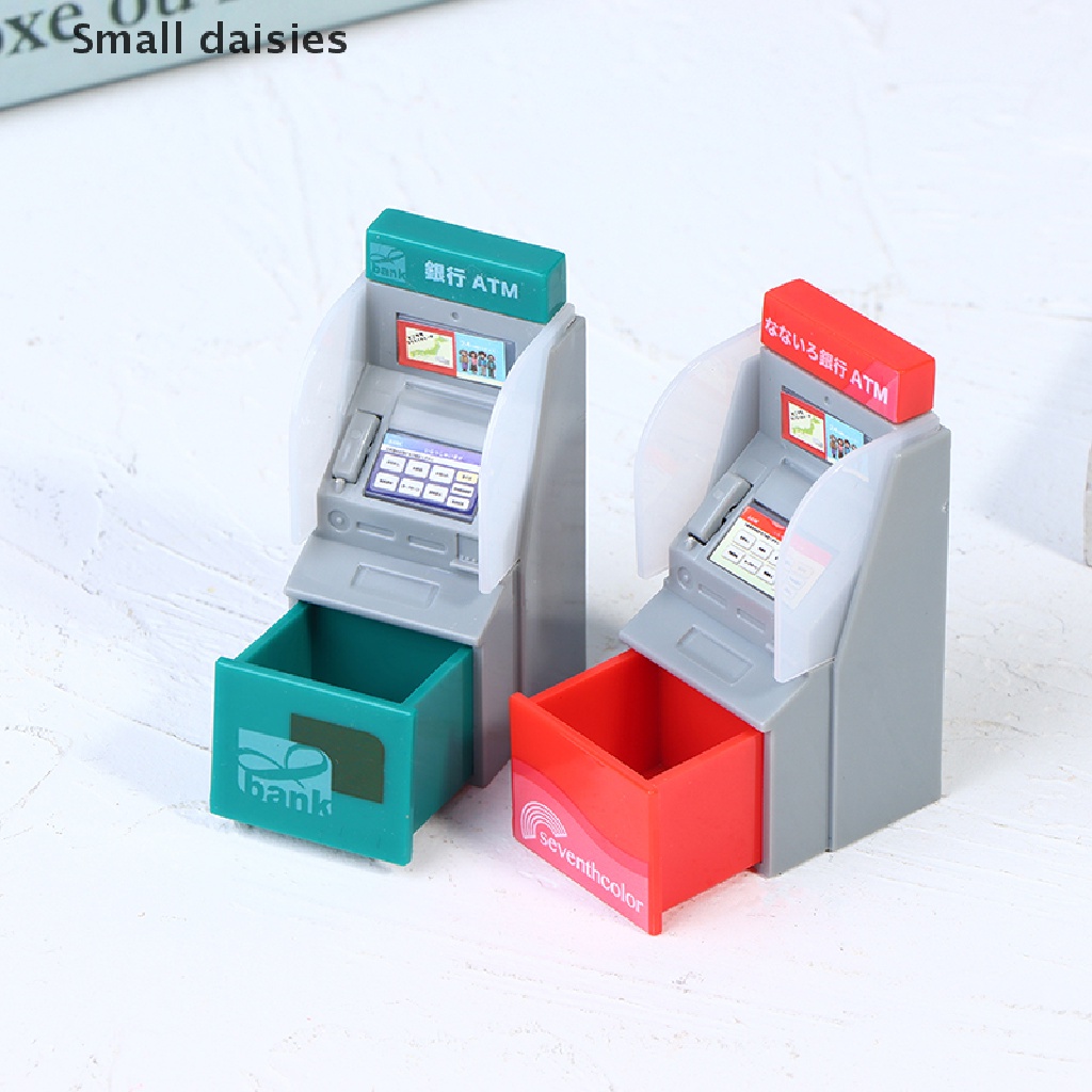 [Small daisies] 1:12 Dollhouse Miniature Simulated ATM Cash Dispenser Model Accessories Toys