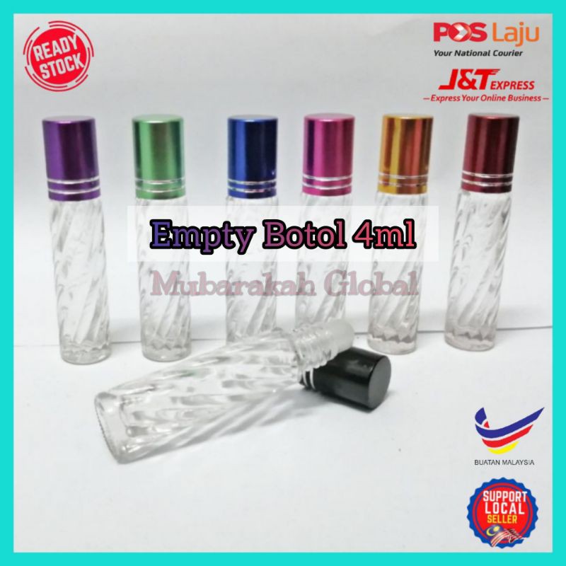 Botol Perfume Kosong Roll On Kaca Tebal 4ml Shopee Malaysia