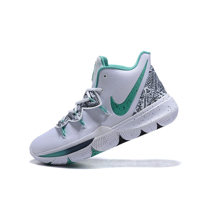 kyrie shoes white and green