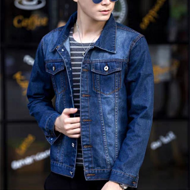 Men denim jeans jacket all-match smart casual [S to 5XL] | Shopee Malaysia