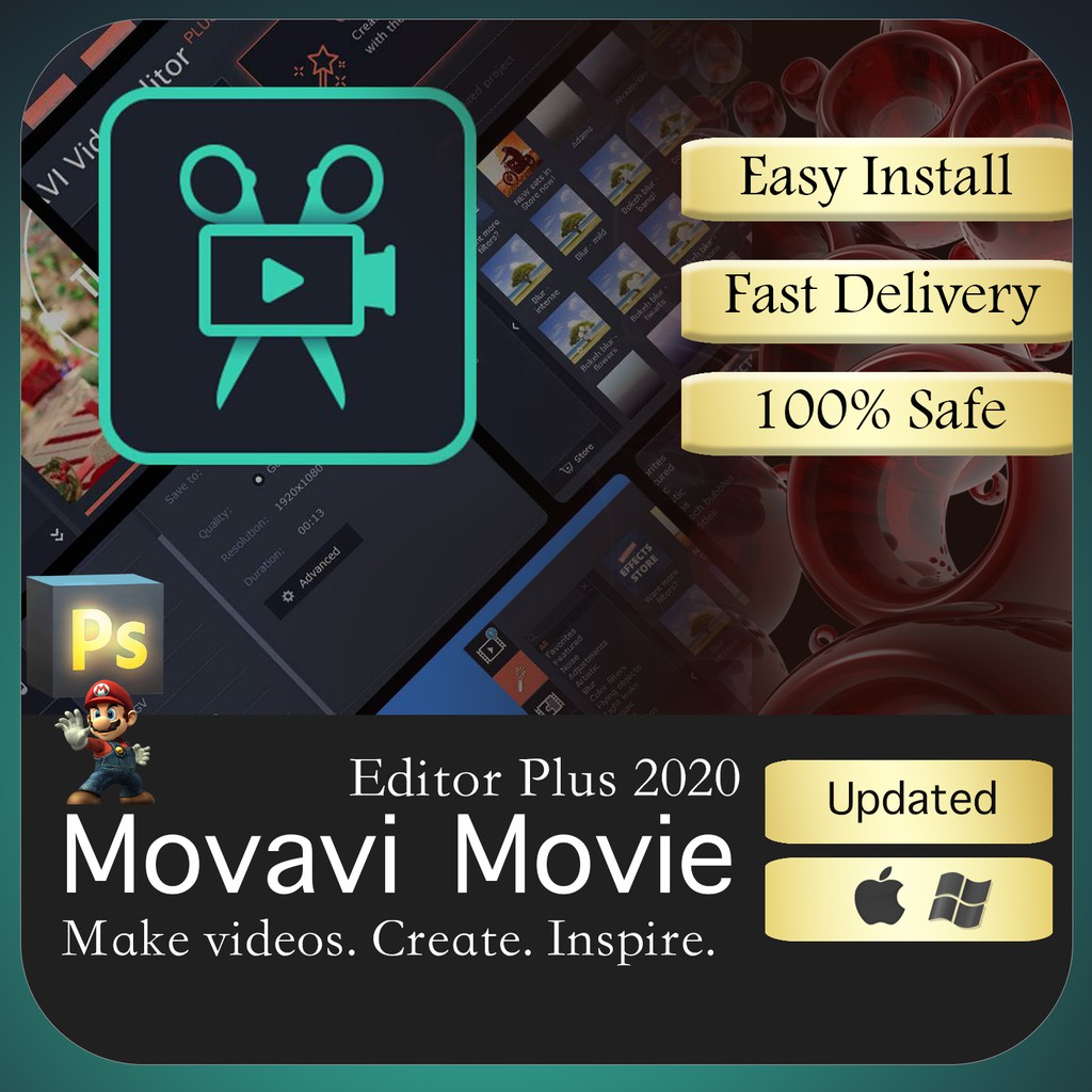 Movavi Video Editor Plus 2021 v21.2 (Latest 2022 ) Shopee Malaysia