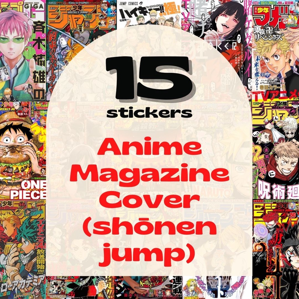 Anime Magazine Cover Stickers Wall Collage Posters Weekly Shonen Jump Cover Magazine Cover 15pcs Stickers Shopee Malaysia