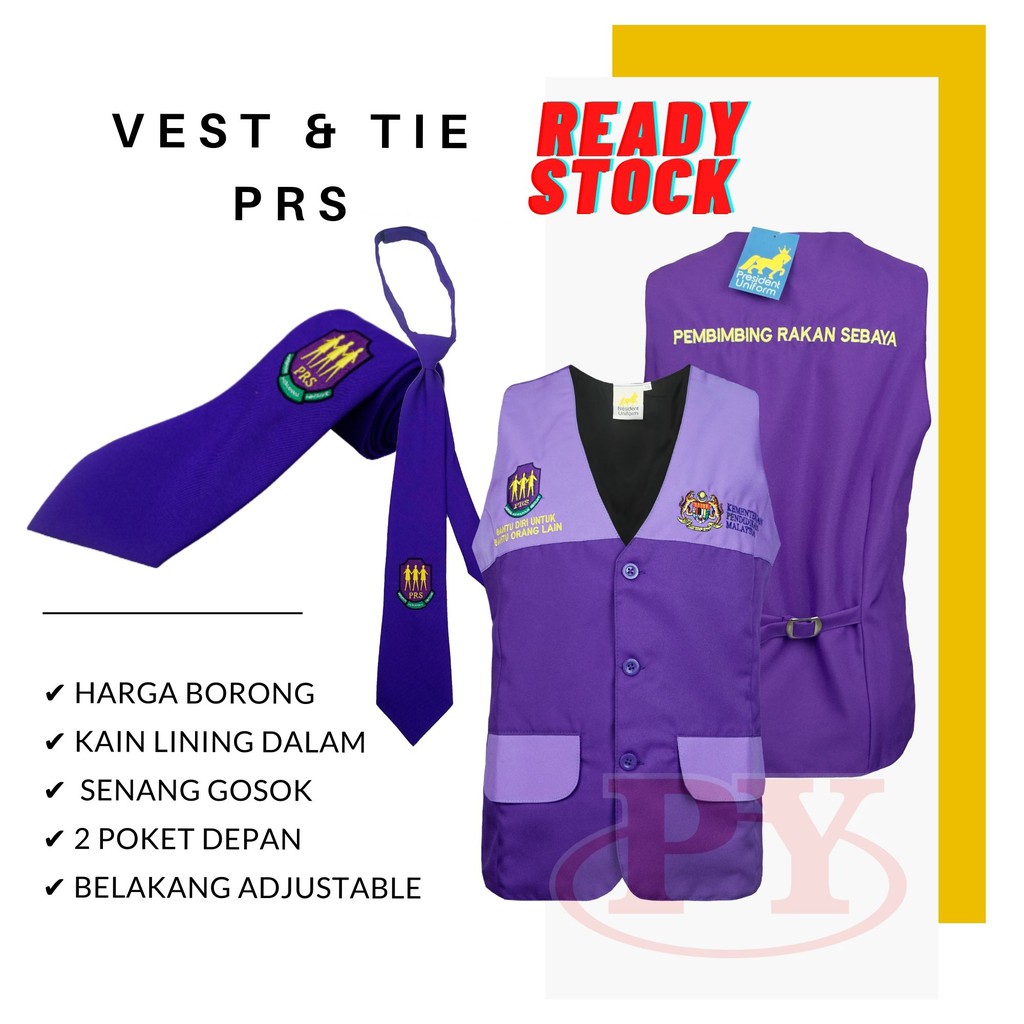 Buy PV007 - VEST PRS SIAP SULAM READY STOCK !!! VEST SEKOLAH 