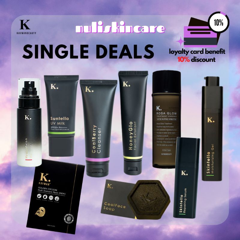 (SINGLE PRODUCT) HONEYGLO HYALUMELON SKINTELLA COALFACE COALBERRY ROSAGLOW KAYMEM SOAP