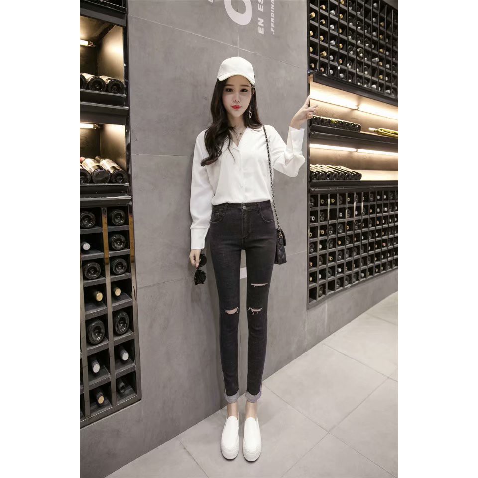 girls skinny fit trousers
