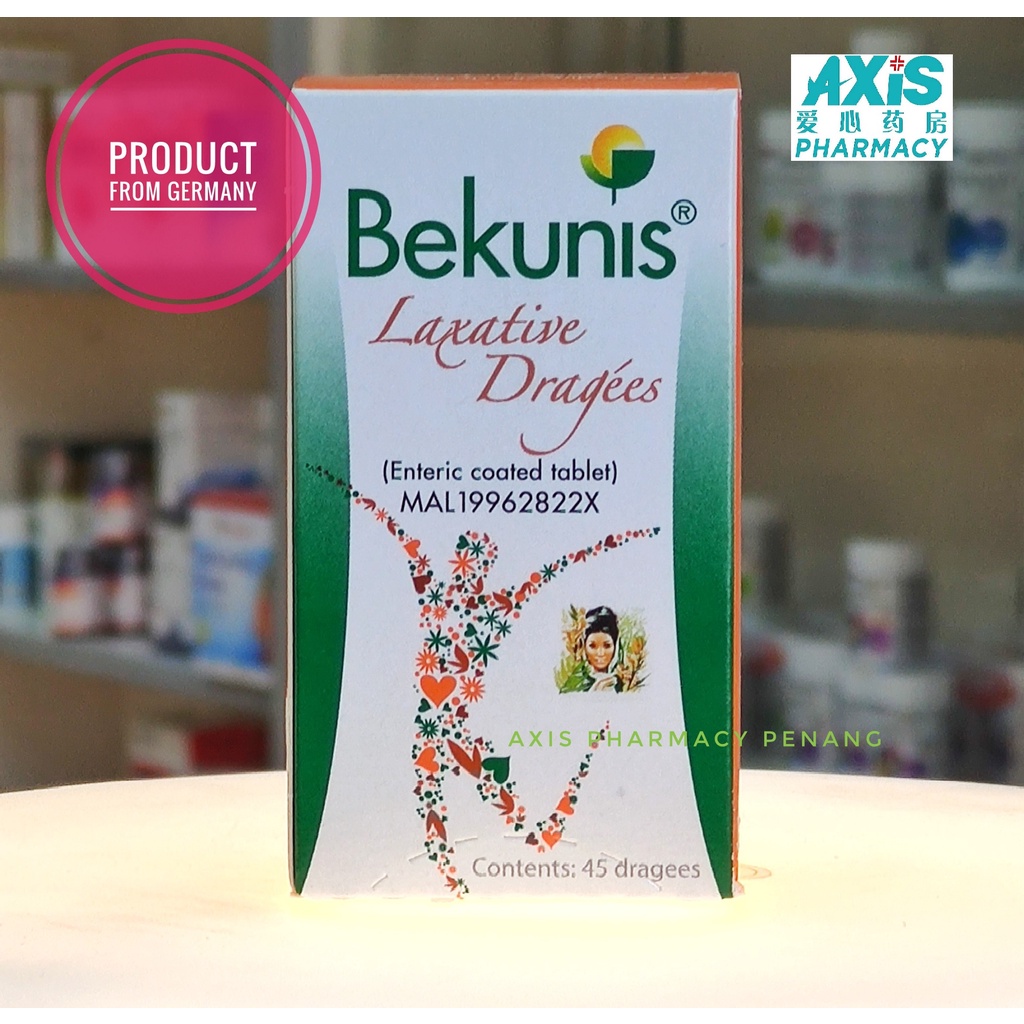 BEKUNIS LAXATIVE GRAGEES 45'S ENTERIC COATED TABLET Exp 08/2023