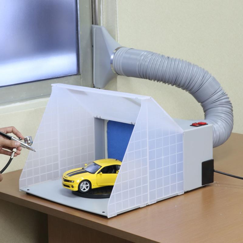 HSE420 Portable Mini Airbrush Spray Booth & Extractor with LED Light