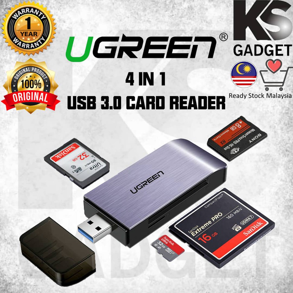 UGREEN USB 3.0 High Speed SD Card Reader CF Memory Card Adapter