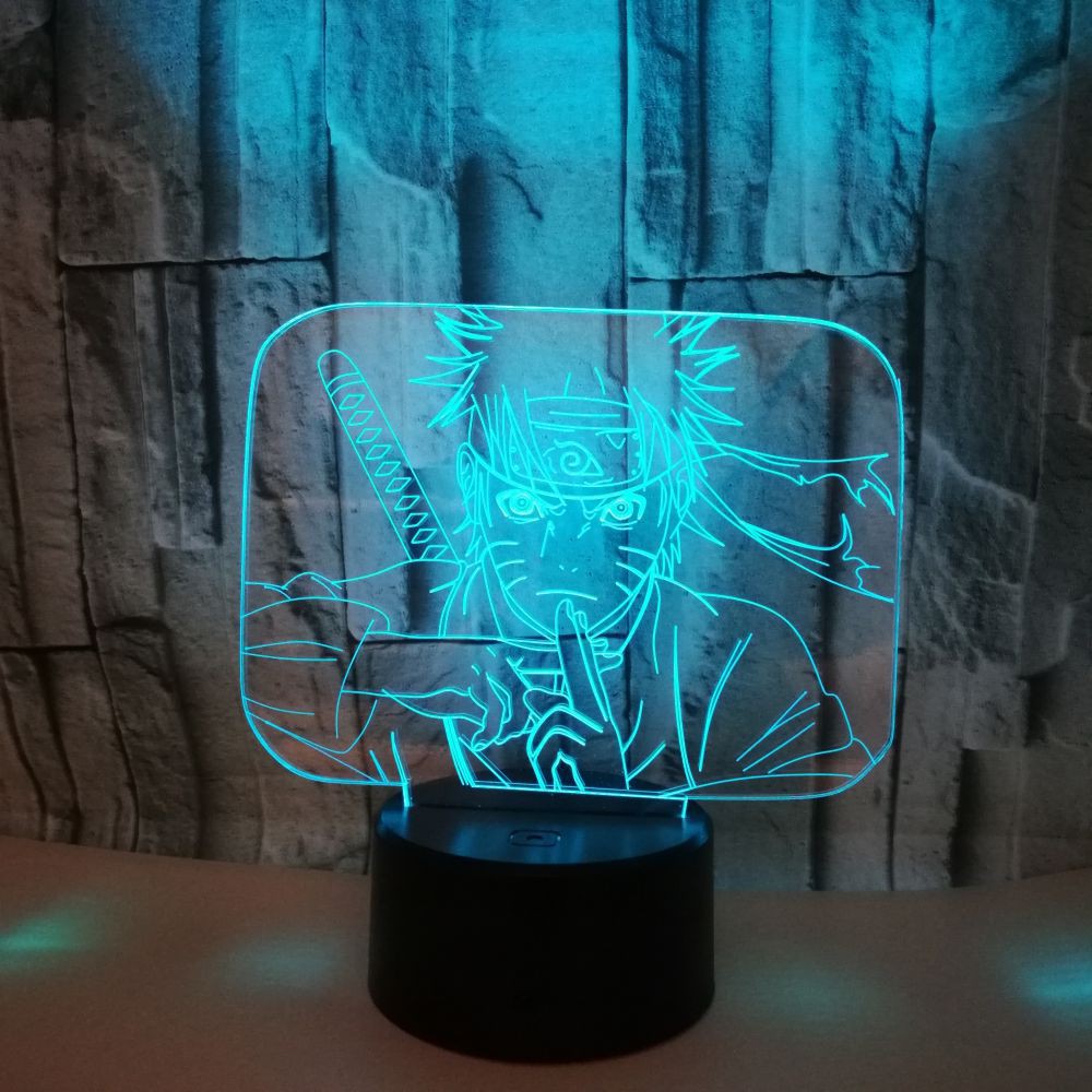 3d Naruto Remote Night Light 7 Color Change Led Desk Lamp