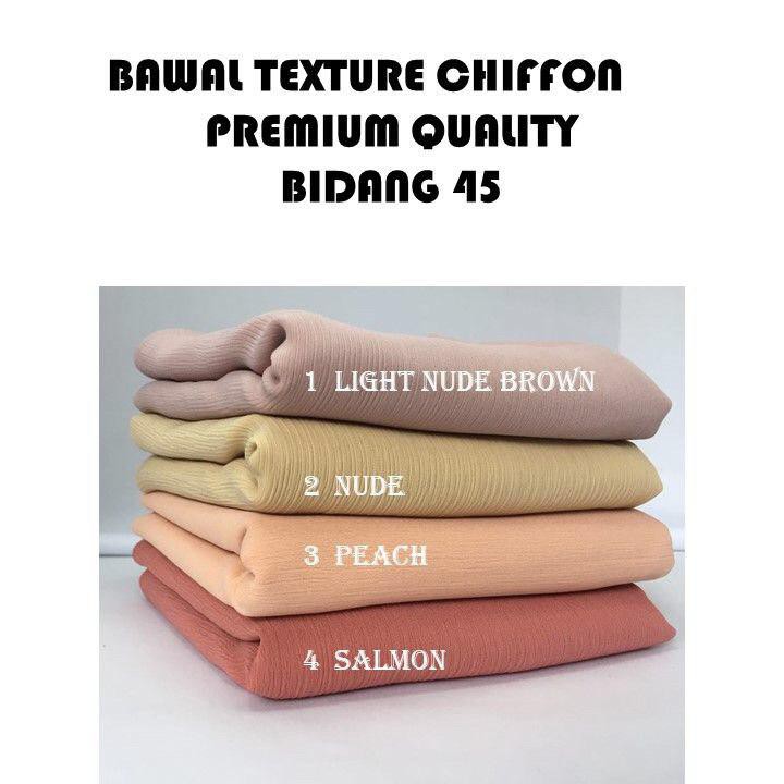 TUDUNG BAWAL CHIFFON MURAH BIDANG 45