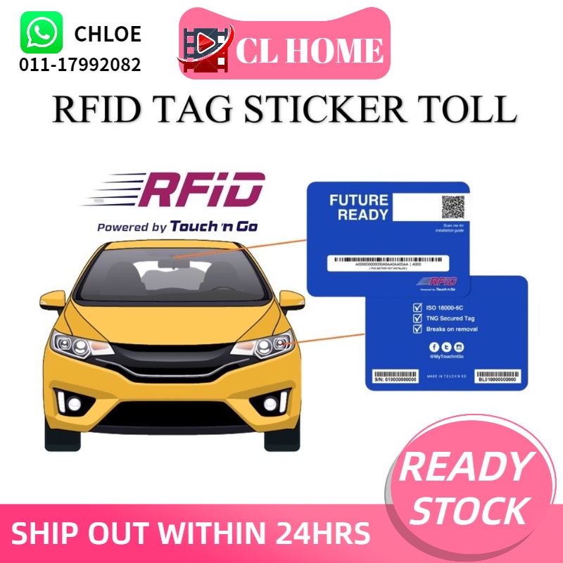 Ready Stock Touch n Go SelfFitment (DIY) RFID Tag Sticker Toll Tng