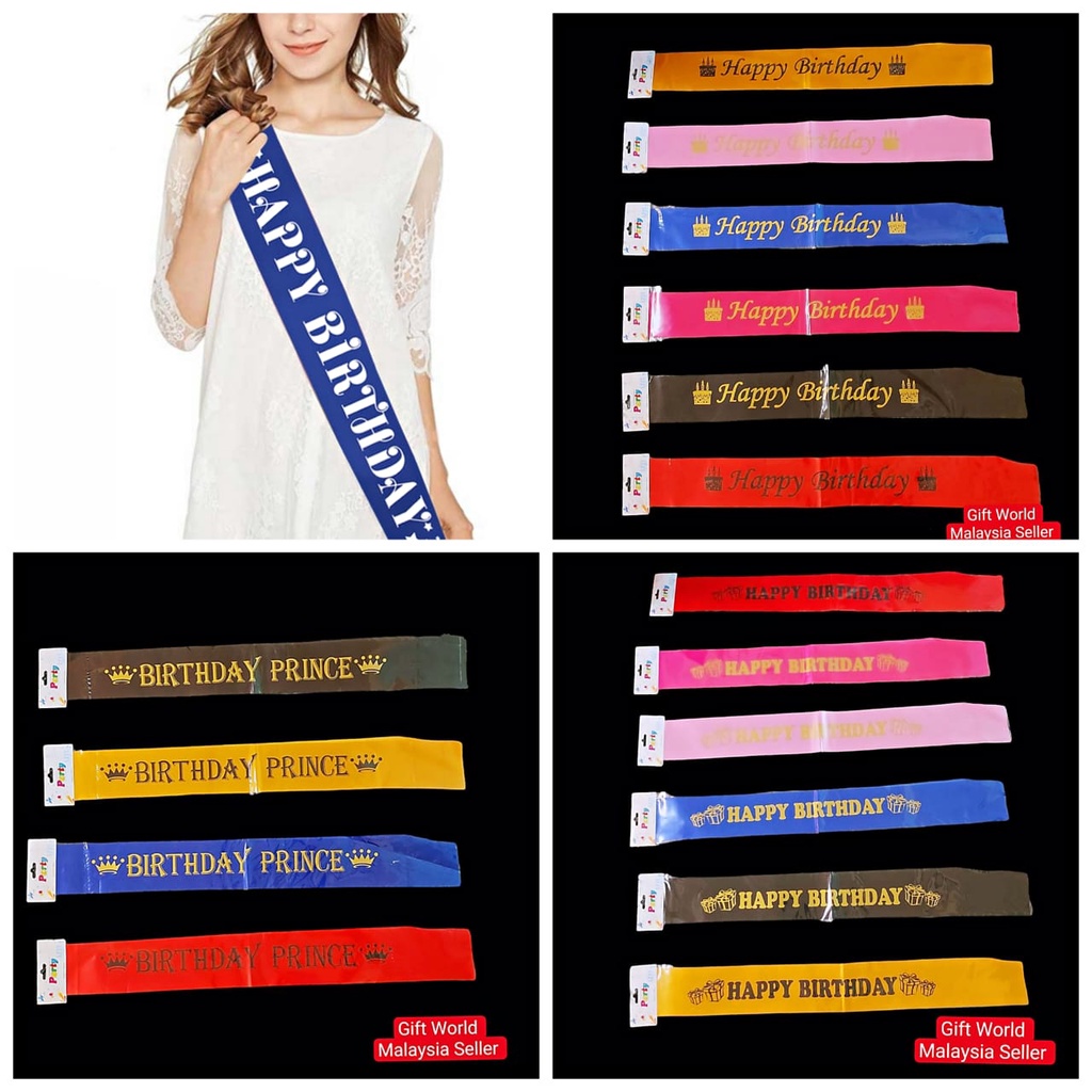 Birthday Fabric Party Sash / Selempang Birthday Girl / Birthday Boy