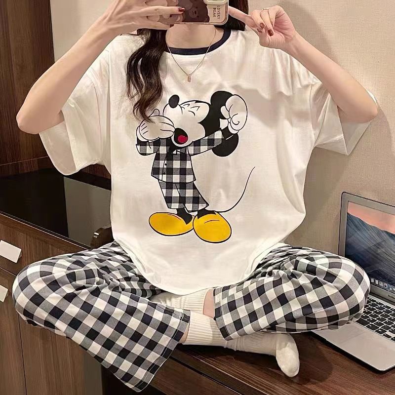 [Readystock] Baju tidur perempuan Wanita set nightwear T shirt perempuan women pyjamas woman Pajamas ladies Pajamas睡衣套装