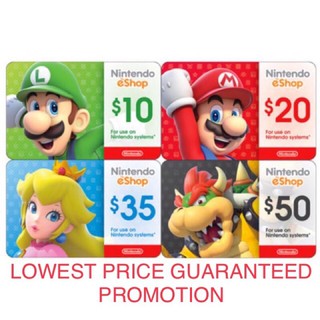Nintendo Switch eShop US Prepaid Card Credit 10-100USD （USA)