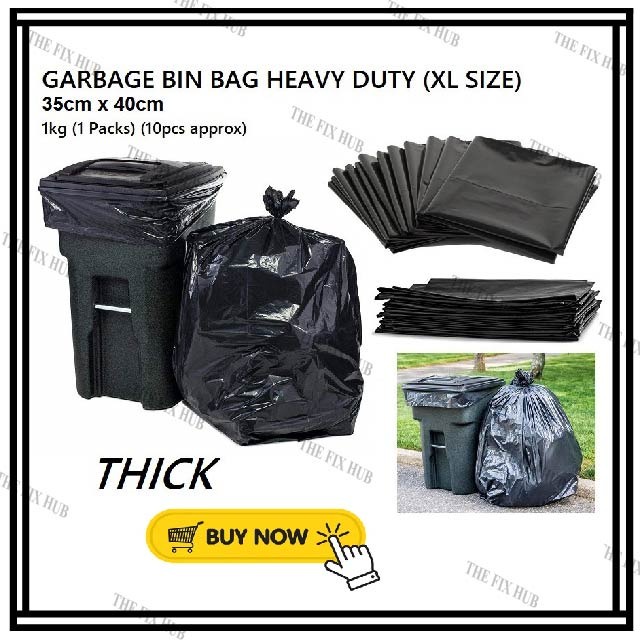 Plastik Sampah Garbage Bag for Heavy Duty Trash Bag Black Hitam big
