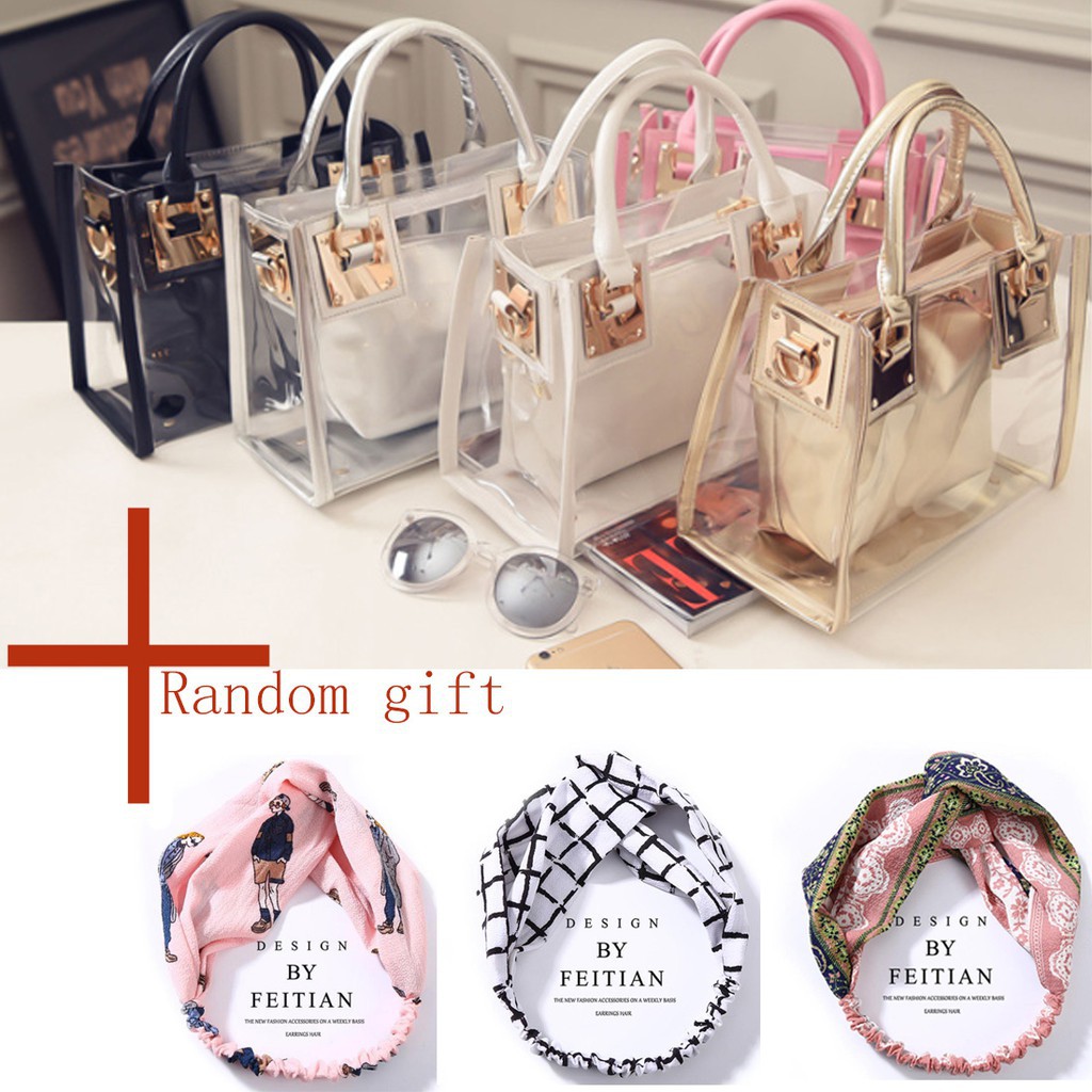 transparent jelly shoulder bag