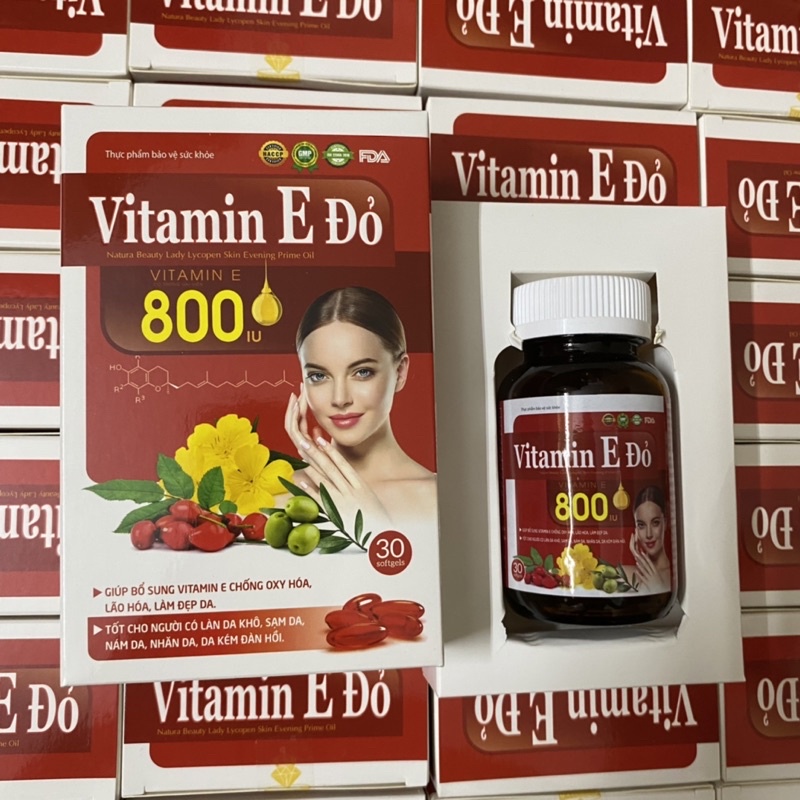 Vitamin E Red natura beauty lady lycopen skin Evening Prime Oil Vitamin E Red 800iu Red