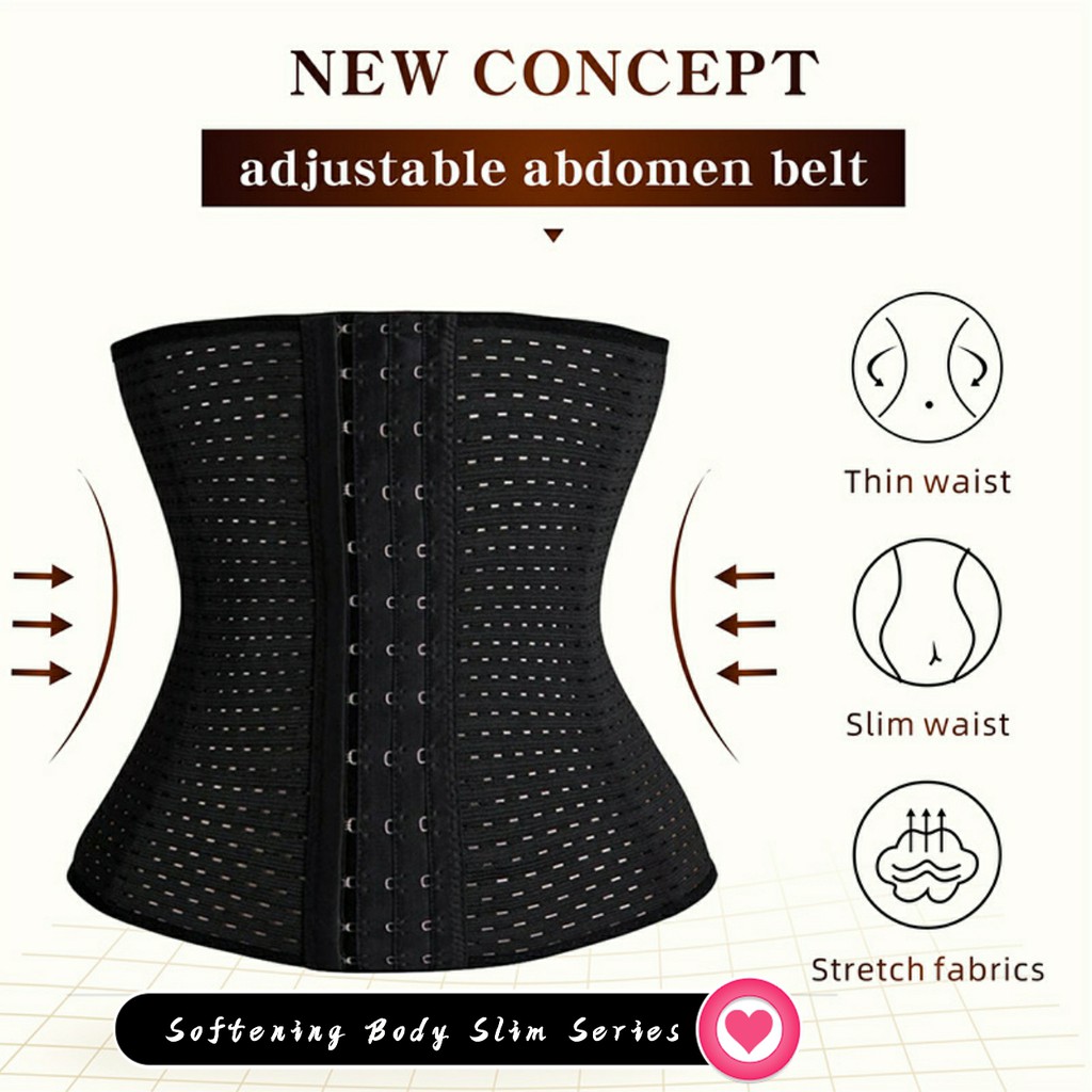 READY STOCK Softening Women Postpartum Belly Belt Corset Belt Exercise Fitness Belly Reduction Body Shapewear Waistband