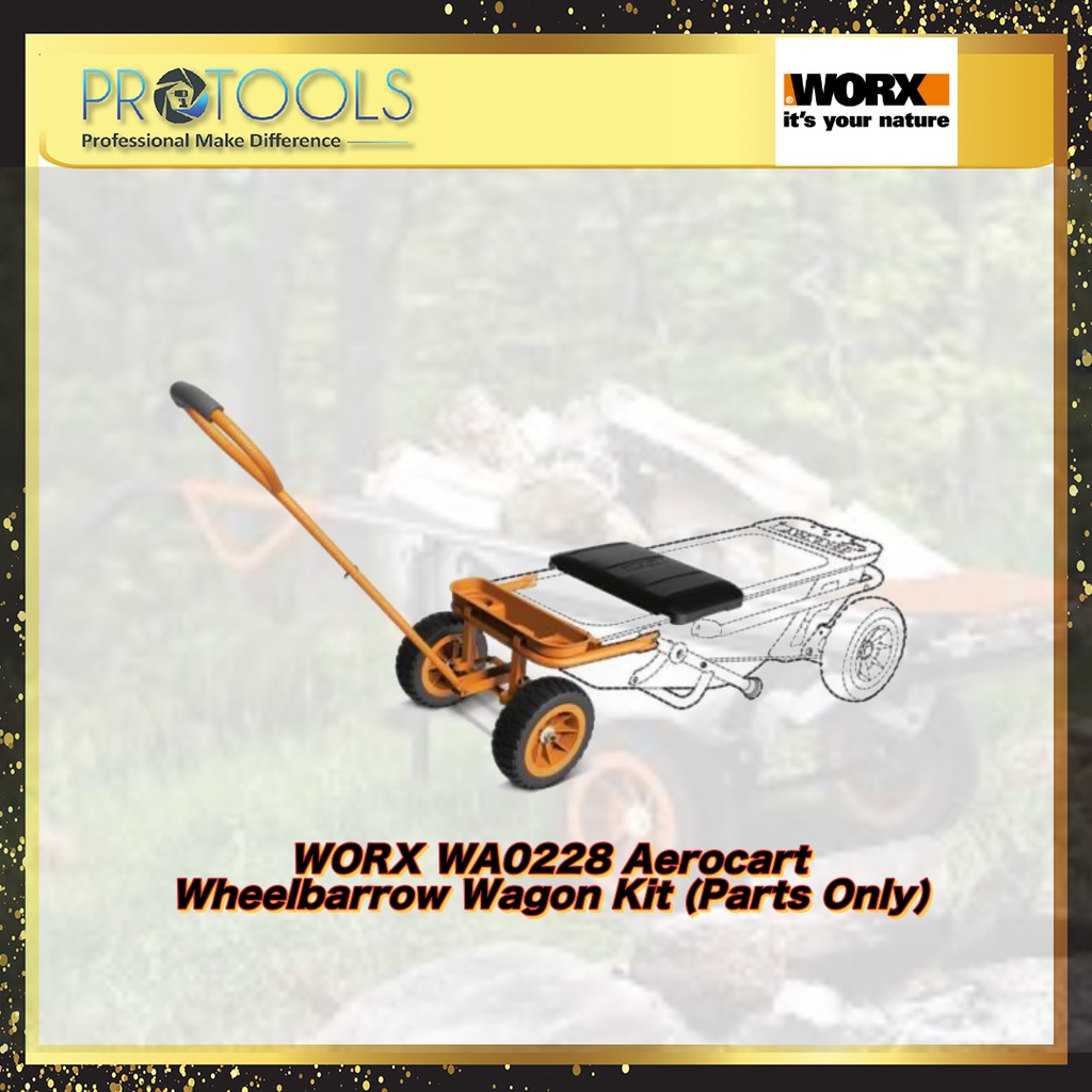 WORX WA0228 Aerocart Wheelbarrow Wagon Kit (Parts Only) Shopee Malaysia