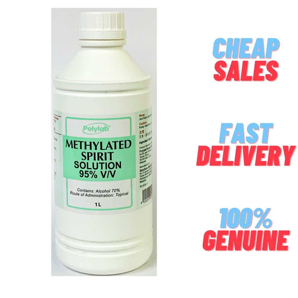 Buy Polylab Methylated Spirit Solution 95 V V 1l Exp 12 2025 Seetracker Malaysia
