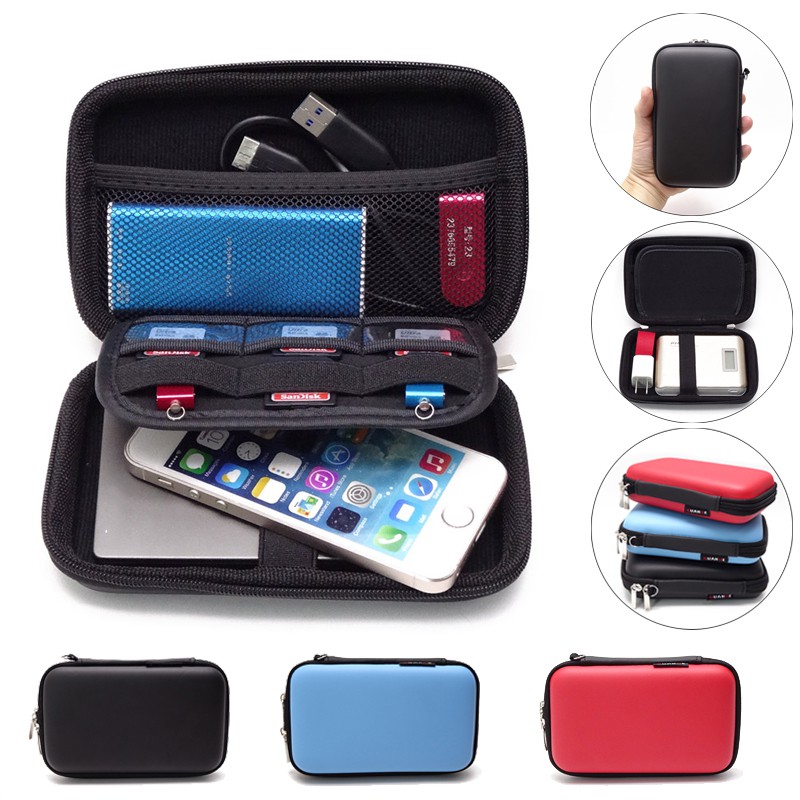 EverToner External Hard Drive Bag Case Shockproof Carrying Travel Case ...