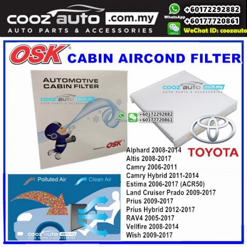 Toyota Alphard Altis Camry Estima Prius Wish Vellfire Osk Cabin