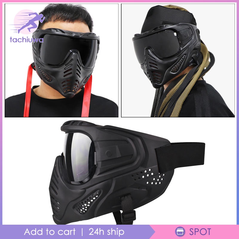 C9Y1 Mask Airsoft protective mask Paintball Black New X3F3 C3G8 
