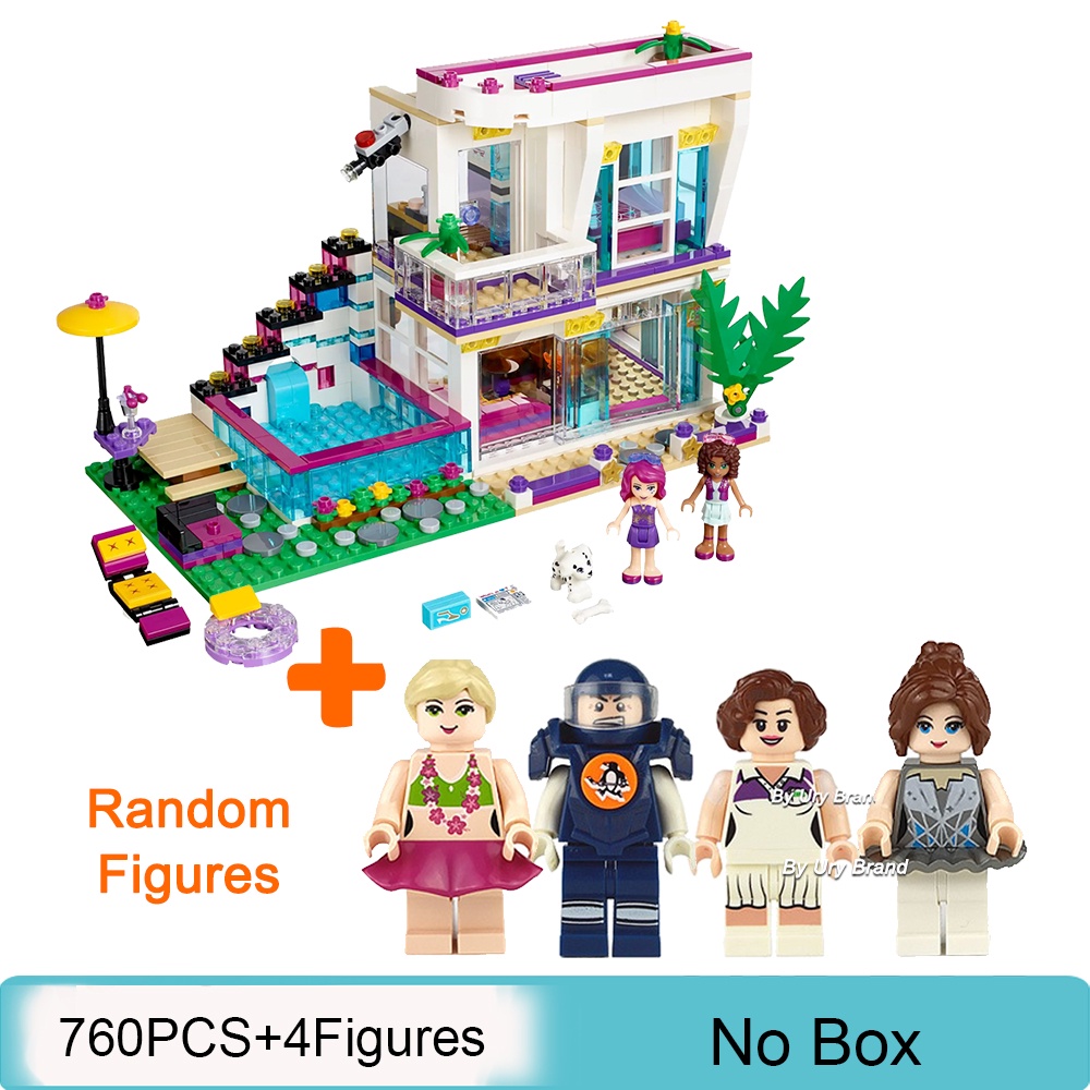 760PCS Pop Star Livi's House Building Block Friends for Girls Figures NON LEGO